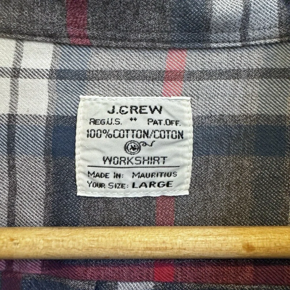J. Crew Men's Plaid‎ Workshirt Size L